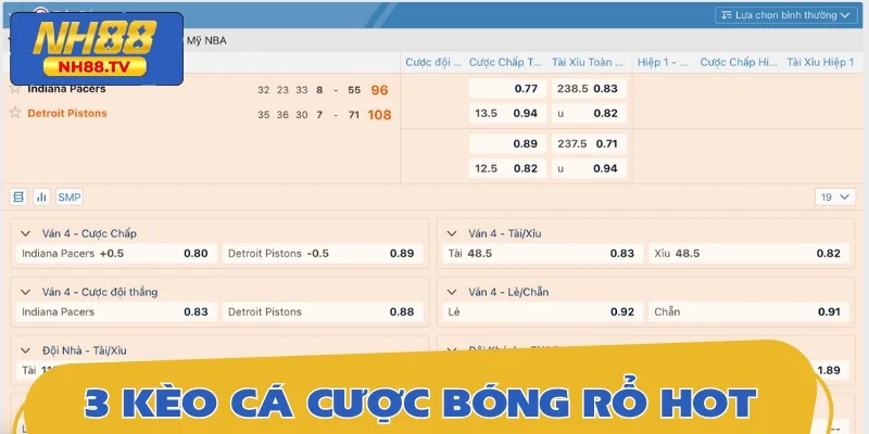 3 loại hình cược bóng rổ đang có lượt truy cập cao nhất