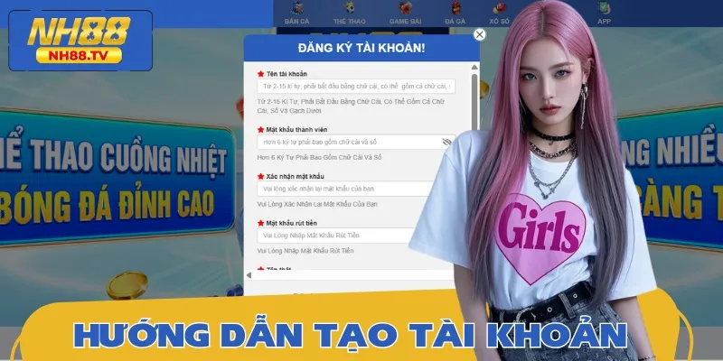 Cách đăng ký tài khoản và tham gia cá cược tại NH88